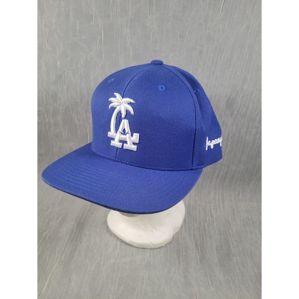 Japangeles LA Palm Hat Men Blue Snapback Palm Tree Logo Adjustable Cap